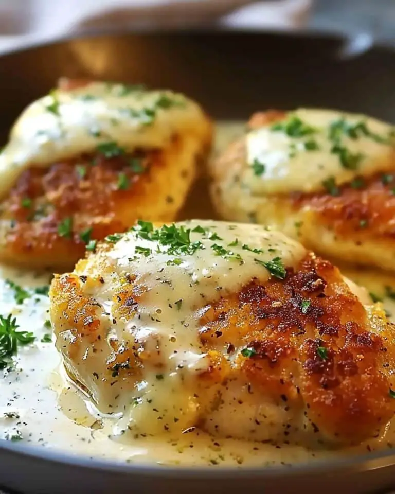 Chicken Pillows With Creamy Parmesan Sauce