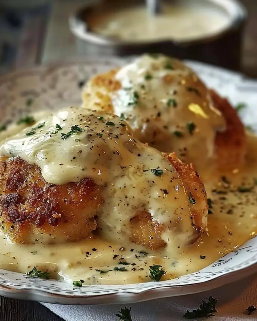 Chicken Pillows With Creamy Parmesan Sauce