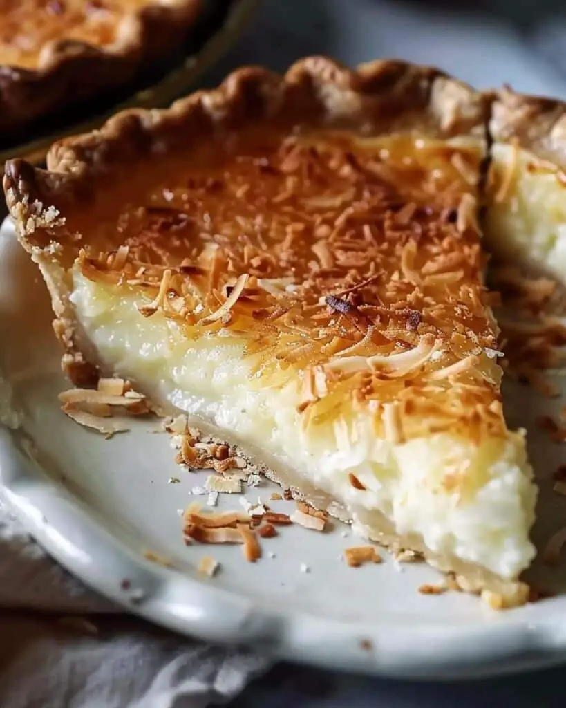 Coconut Magic Custard Pie