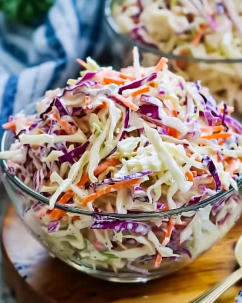 Creamy Coleslaw With Mayo And Sour Cream