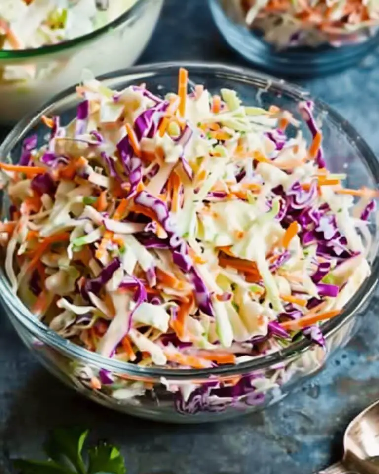 Creamy Coleslaw With Mayo And Sour Cream