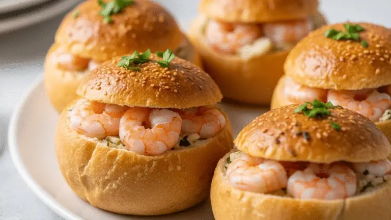 Crabby Shrimp-Stuffed Garlic Bread Bombs