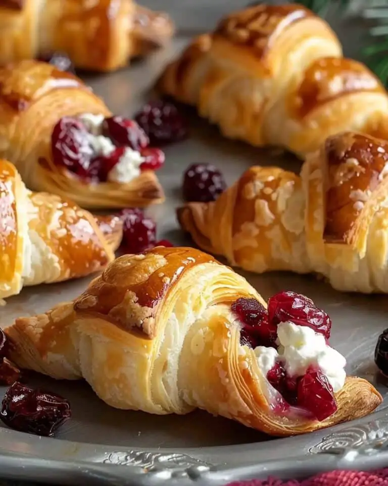 Cranberry Cream Cheese Crescent Bites