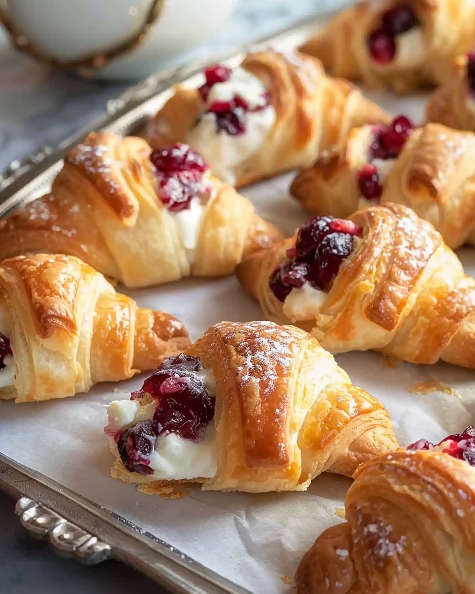 Cranberry Cream Cheese Crescent Bites