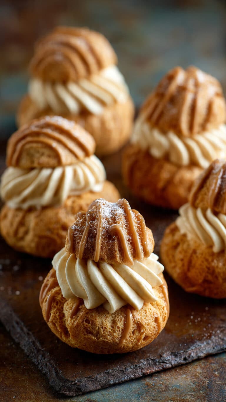 Crispy Coffee Cream Choux Puffs