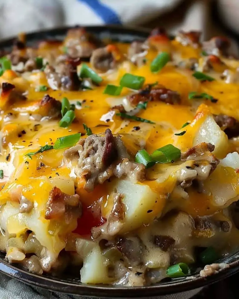 Crockpot Cheesesteak Potato Casserole