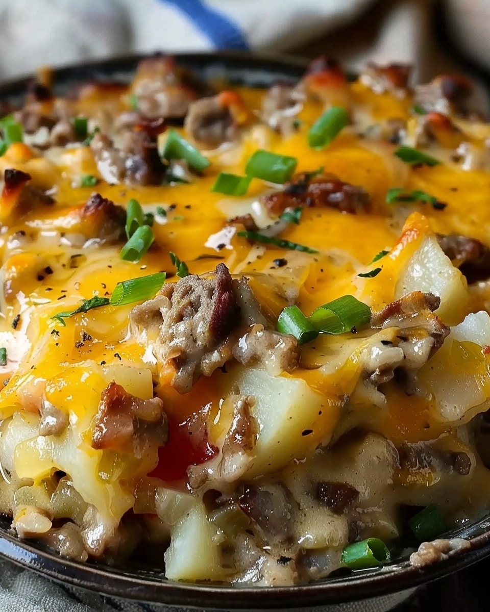 Crockpot Cheesesteak Potato Casserole