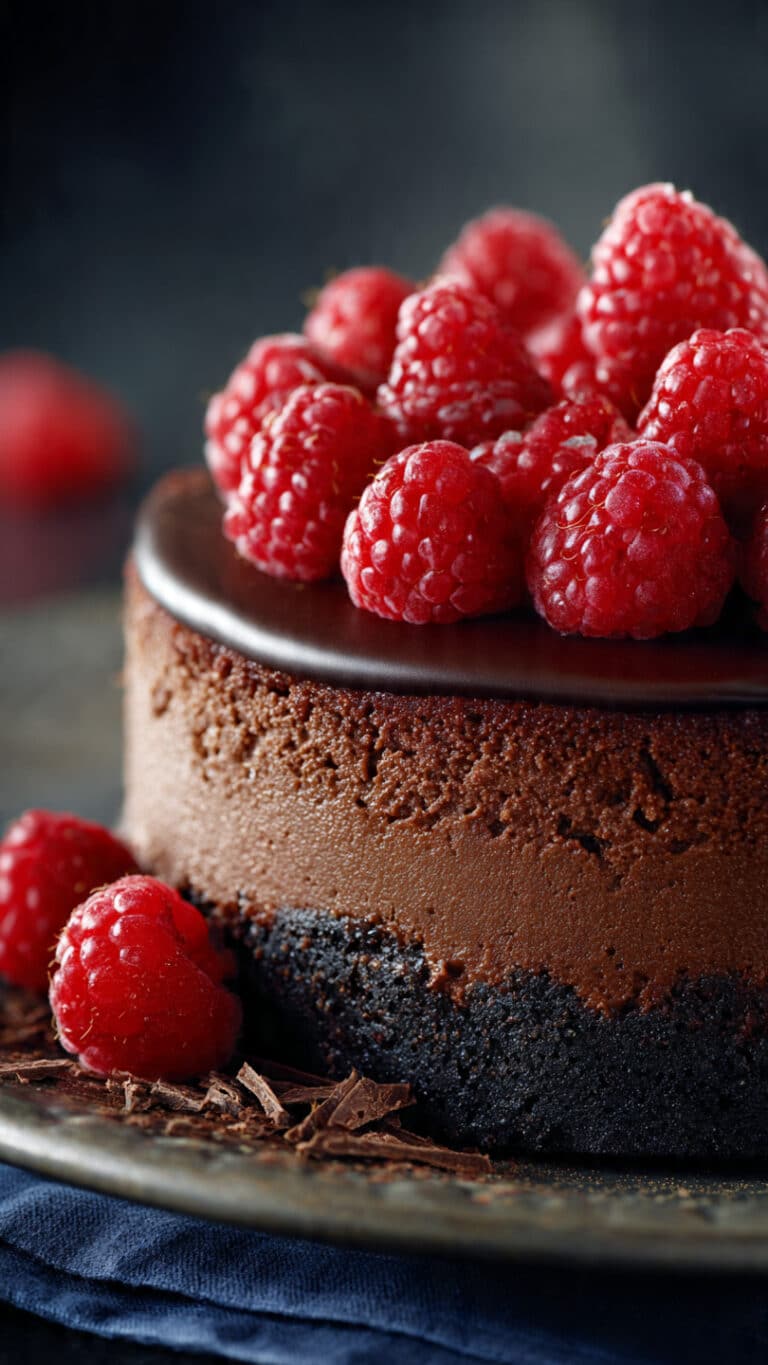Dark Chocolate Raspberry Cheesecake Delight