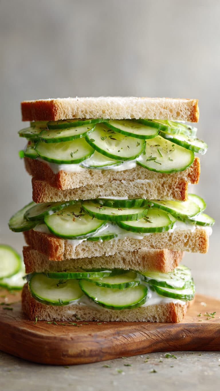 Delicious Cucumber Salad Sandwiches