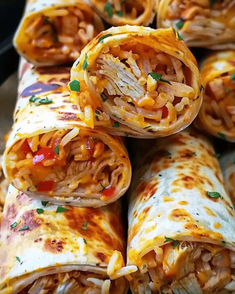 Cheesy Garlic Chicken Wraps