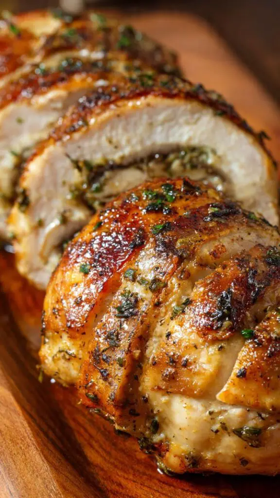 Garlic Butter Mushroom Stuffed Chicken