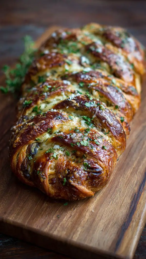 Herbed Mushroom & Gruyère Pastry Plait