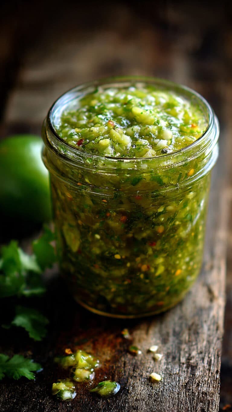 Mexican Avocado Tomatillo Spicy Salsa