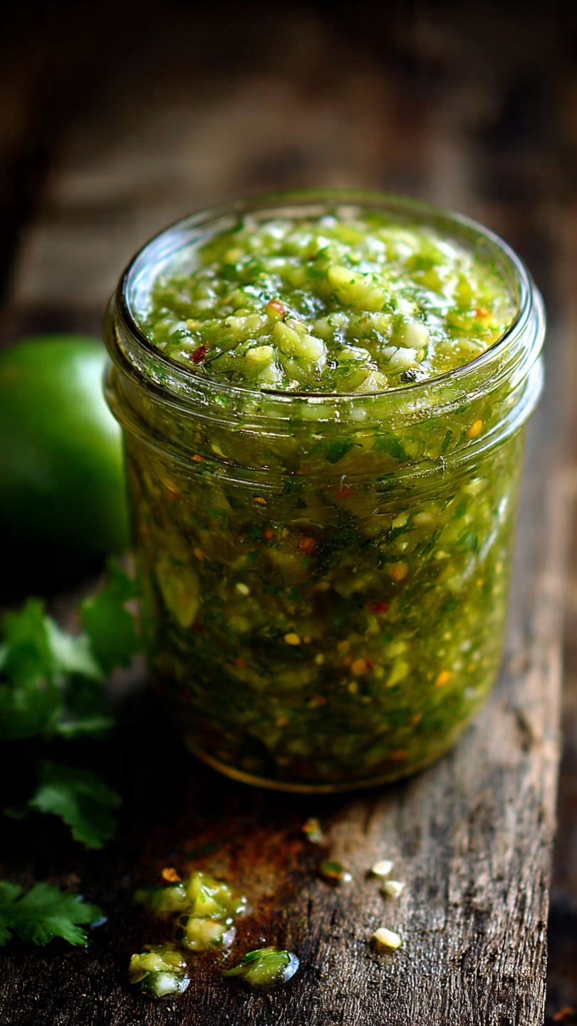 Mexican Avocado Tomatillo Spicy Salsa