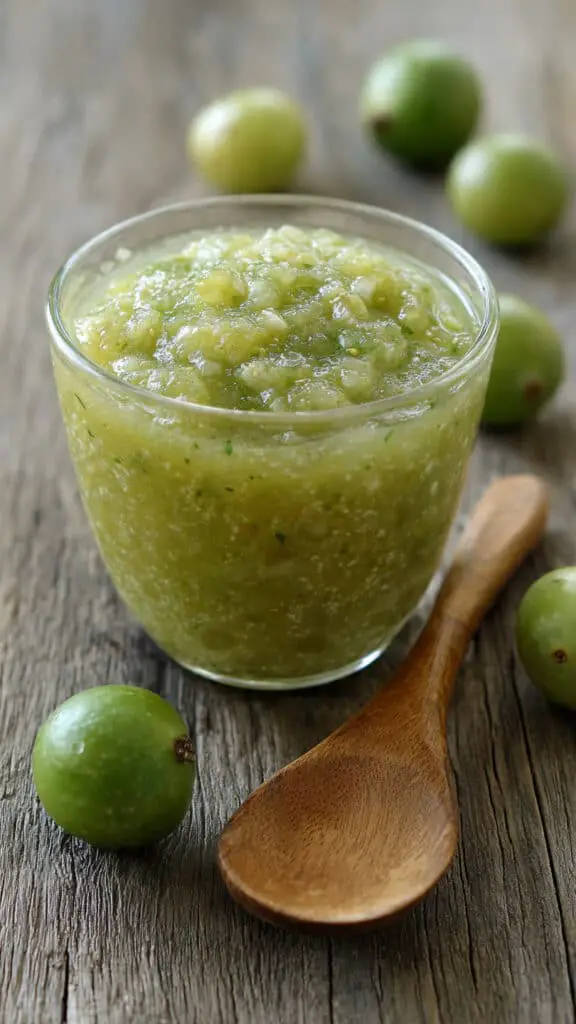 Mexican Avocado Tomatillo Spicy Salsa