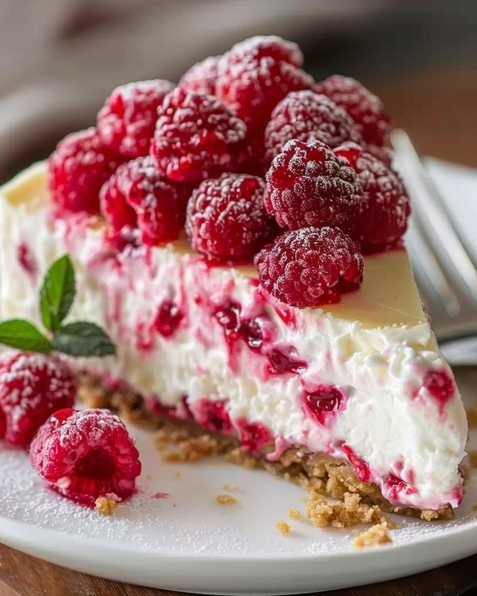 No-Bake White Chocolate Raspberry Cheesecake
