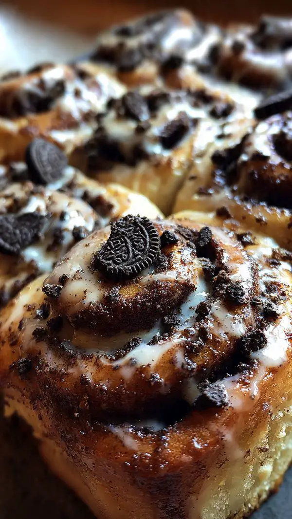 Oreo Stuffed Cinnamon Rolls