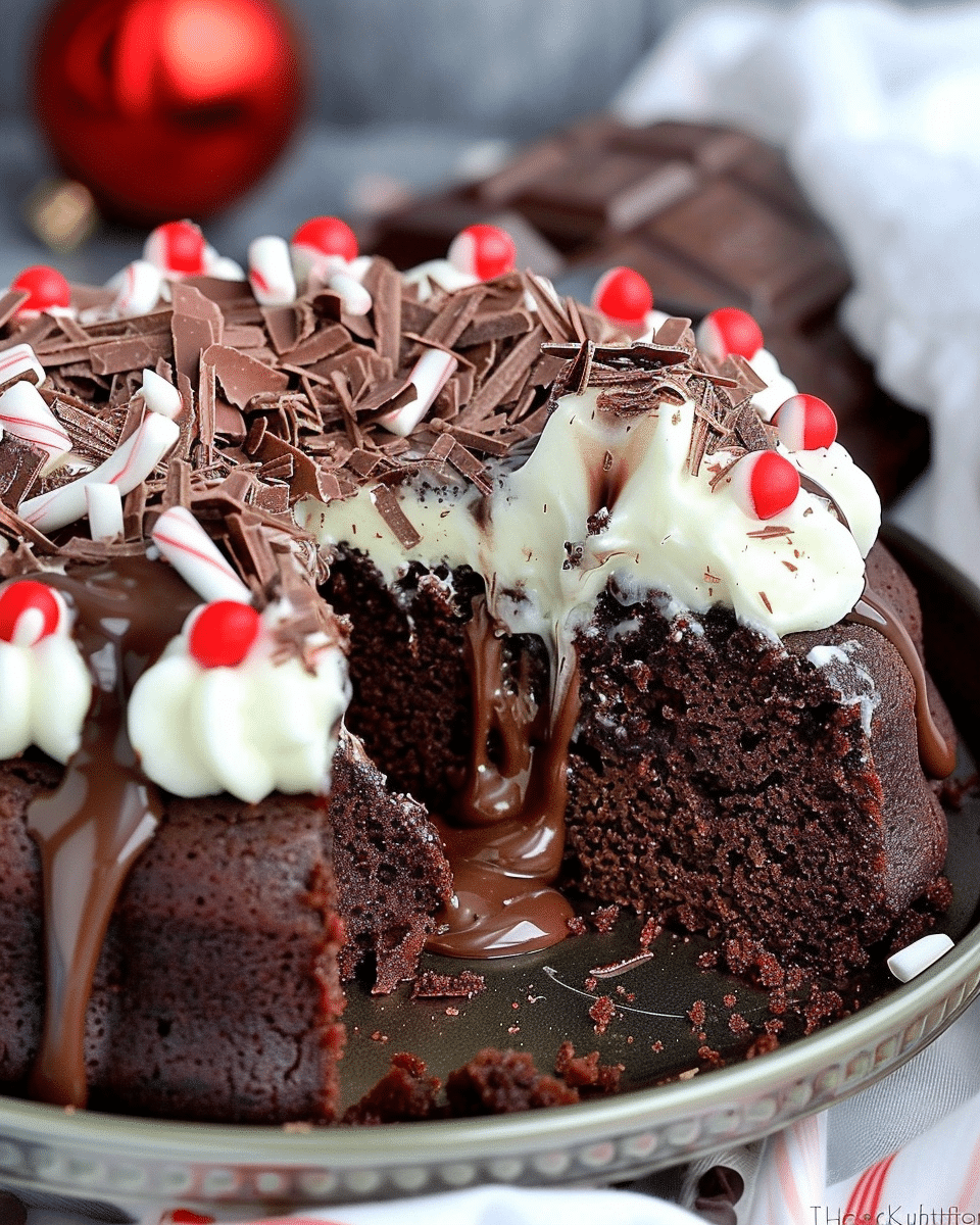 Protein Chocolate Peppermint Cake