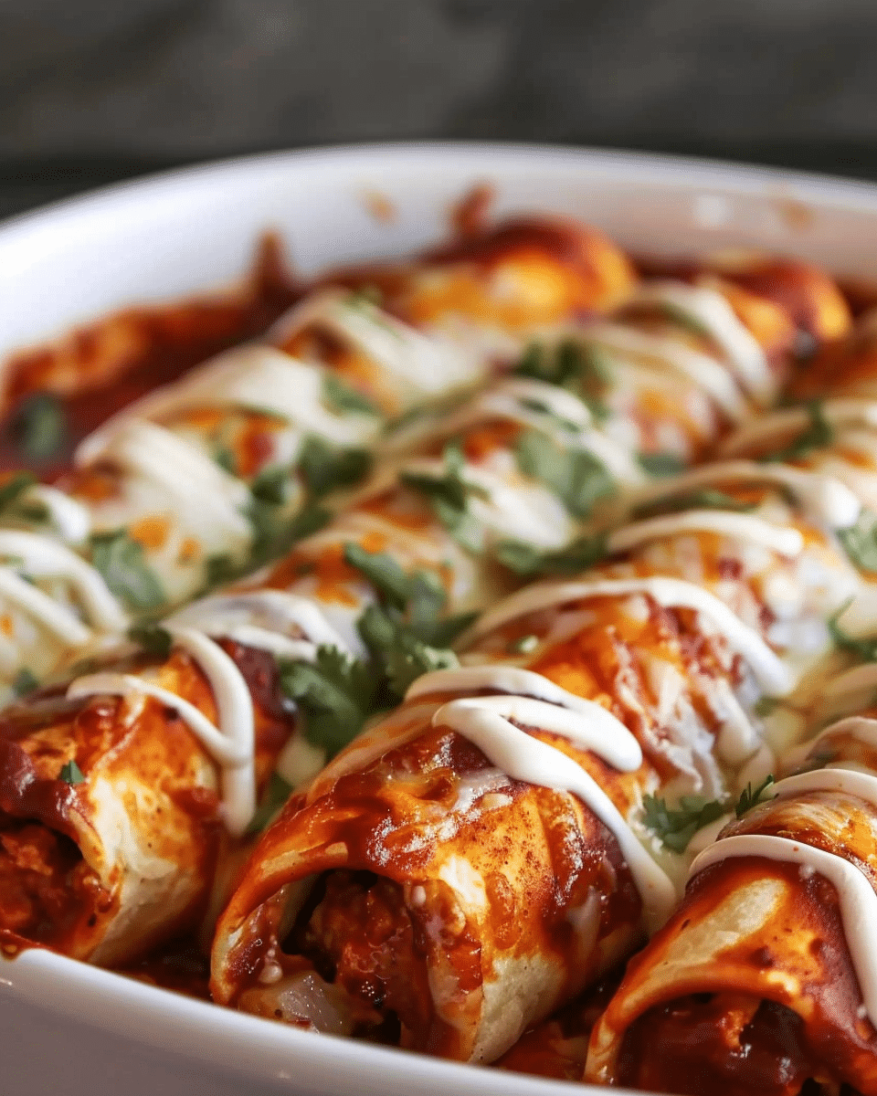 Red Cheese Enchiladas