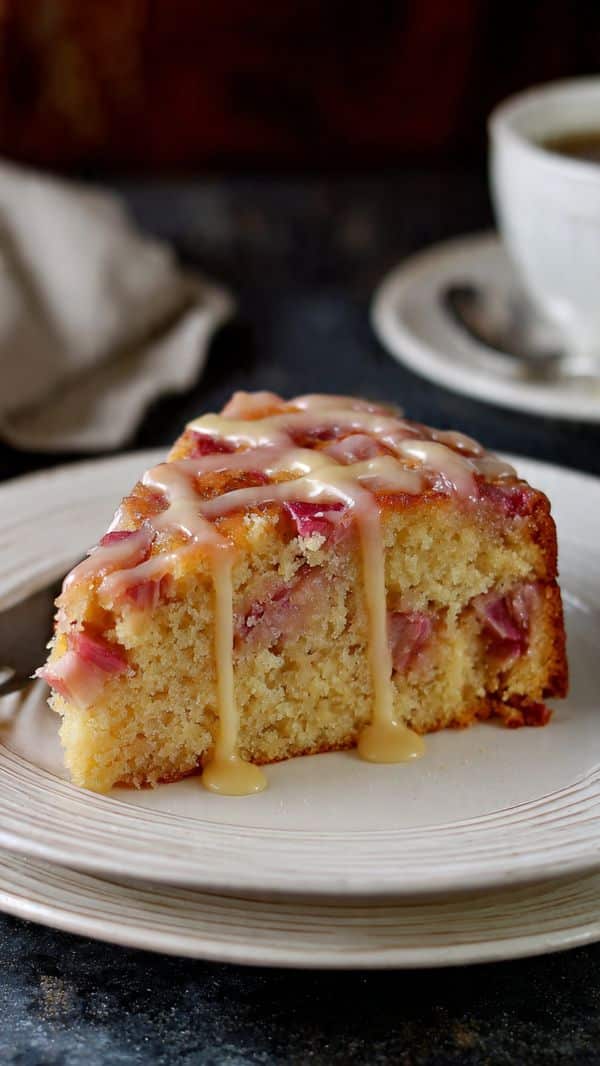 Rhubarb Cake With Butter Sauce