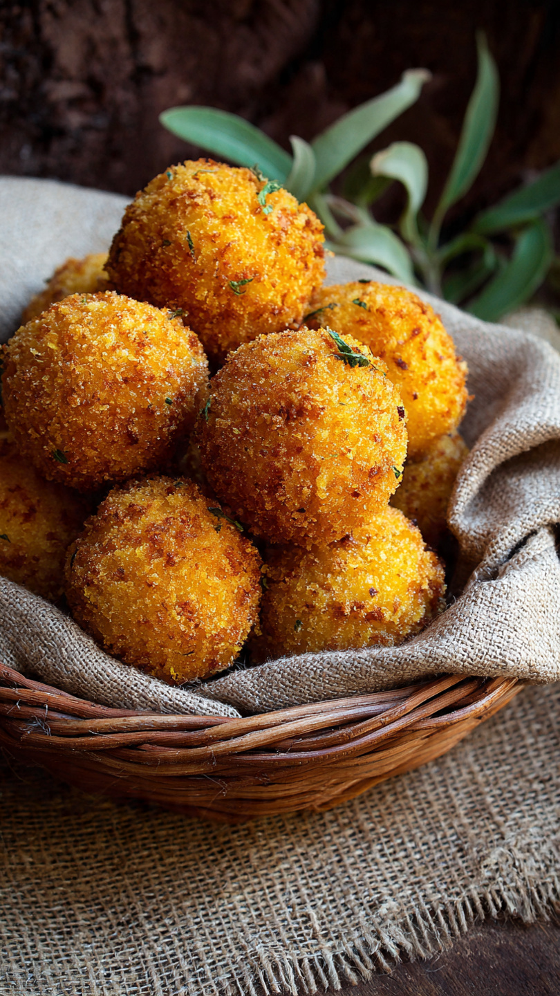 Saffron And Pumpkin Risotto Balls