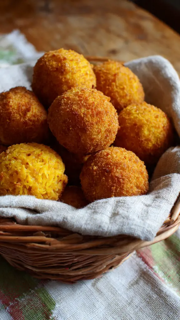 Saffron And Pumpkin Risotto Balls