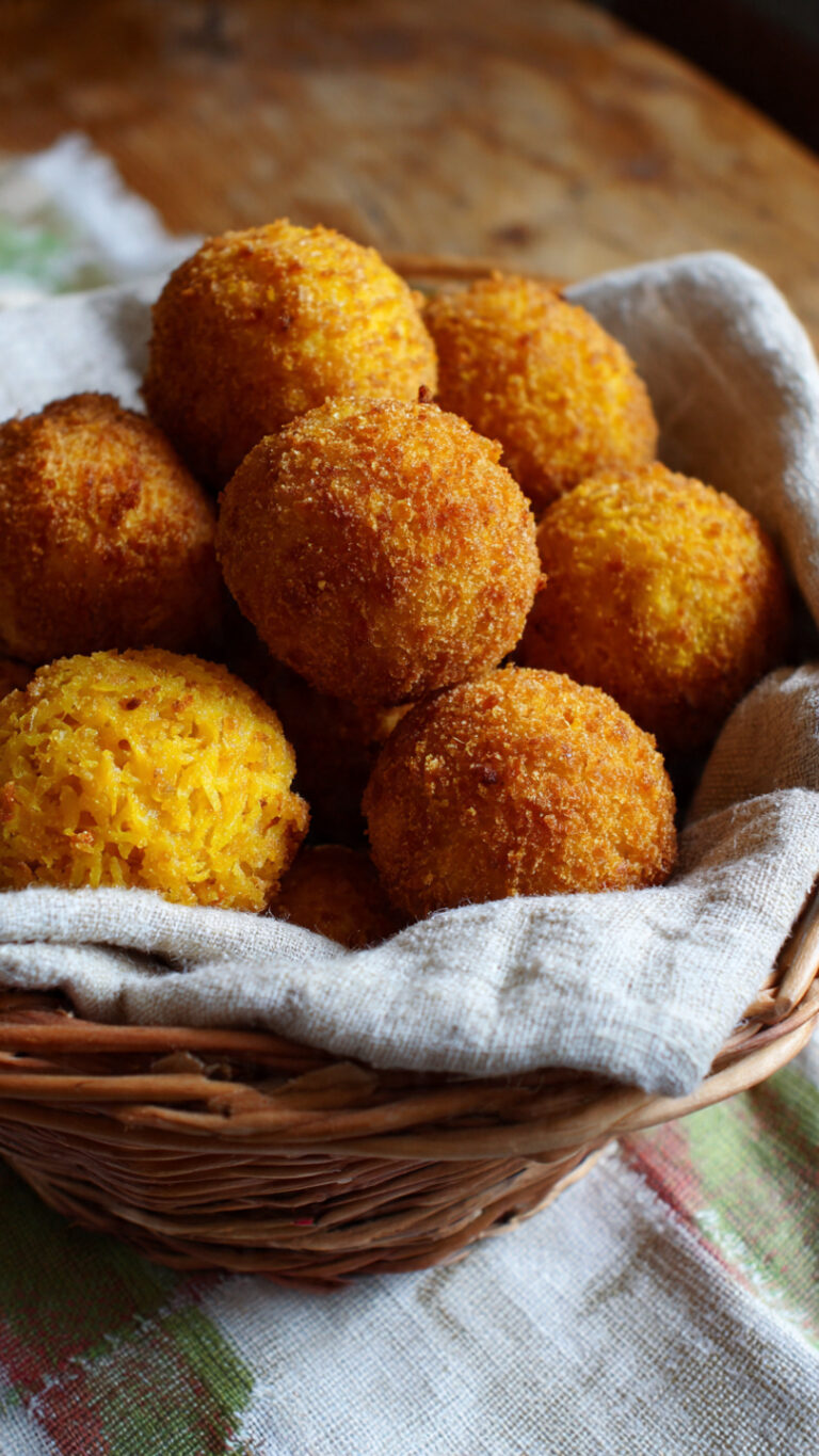 Saffron And Pumpkin Risotto Balls