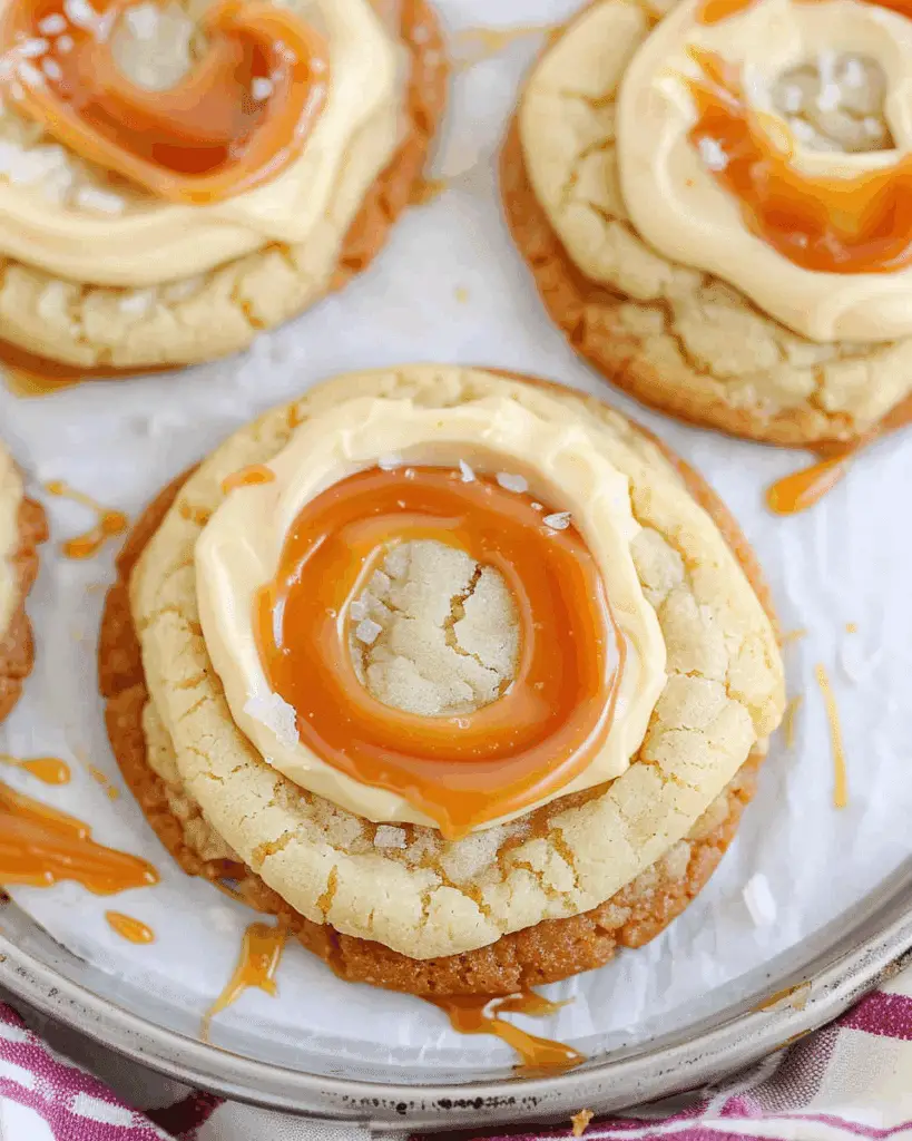 Salted Caramel Cheesecake Cookies