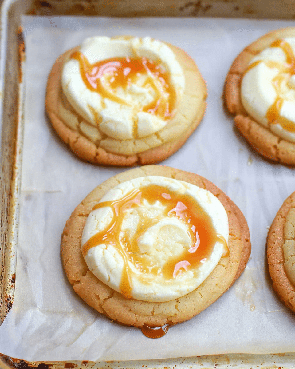 Salted Caramel Cheesecake Cookies