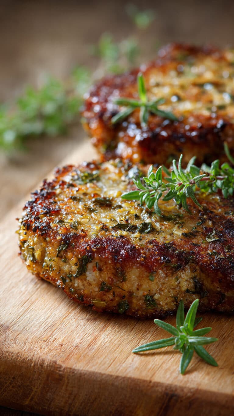 Savory Herb-Crusted Meat Chops