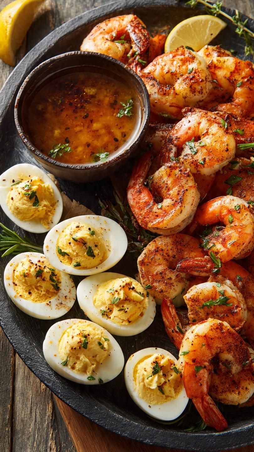 Seafood Boil Sauce Deviled Eggs