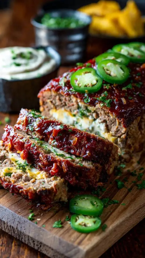 Smoky Jalapeño Popper Meatloaf With Ranch