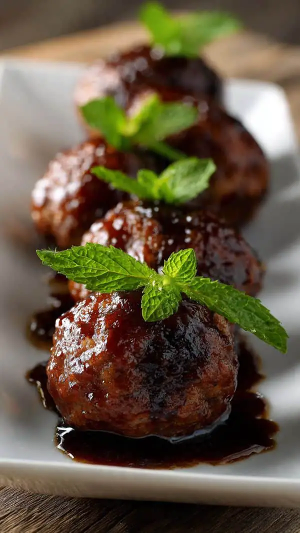 Smoky Peach Jalapeño Meatballs