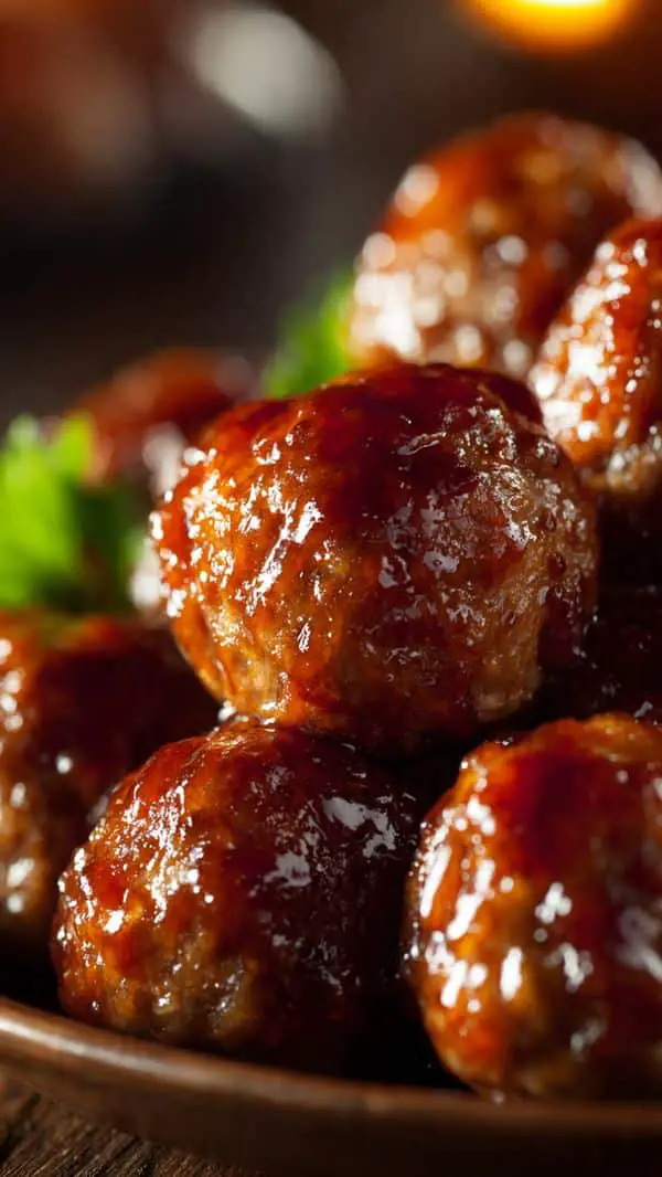 Spicy Peach-Glazed Meatballs
