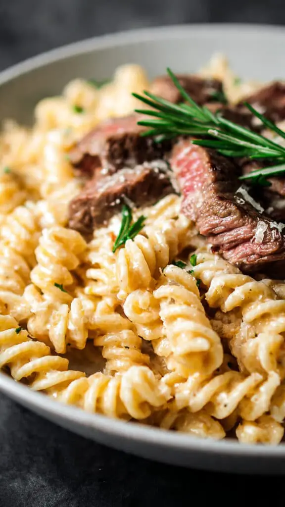 Steak Pasta Alfredo