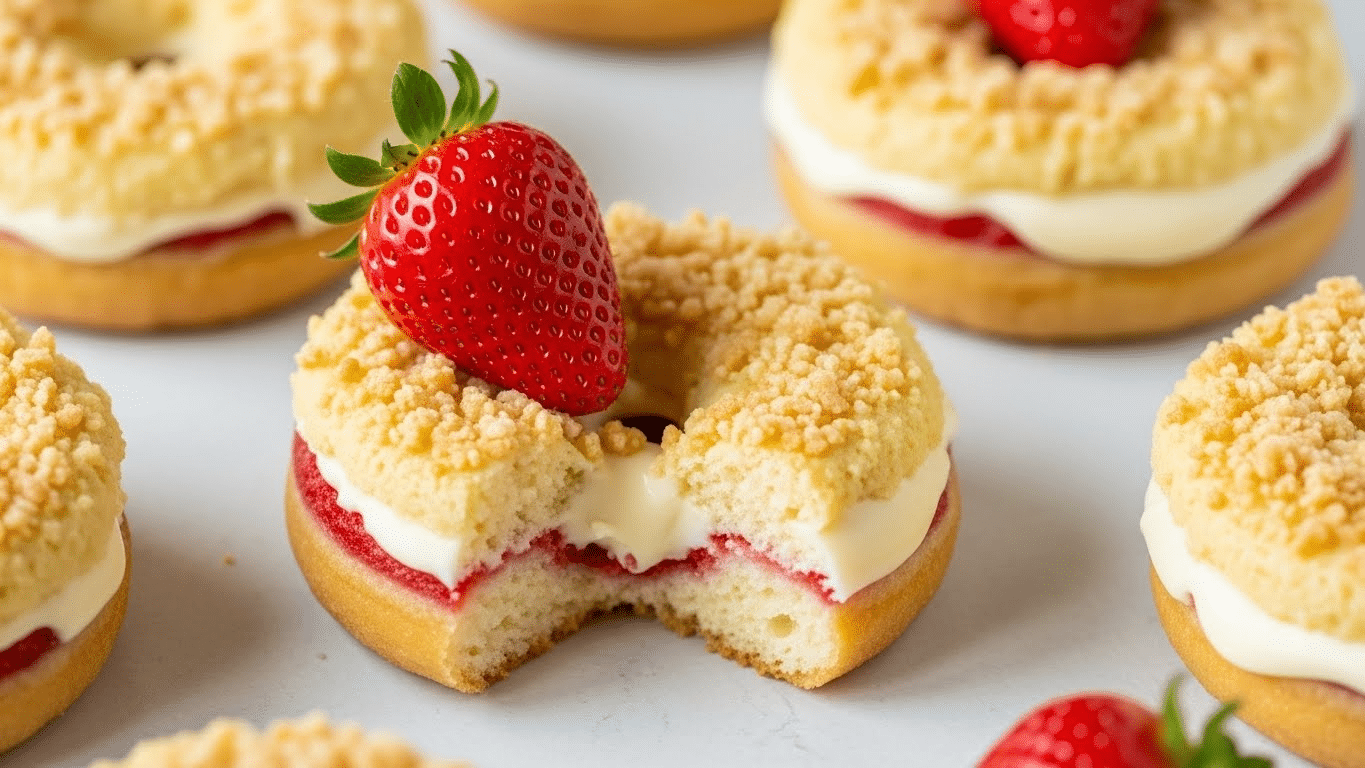 Strawberry Cheesecake Donuts