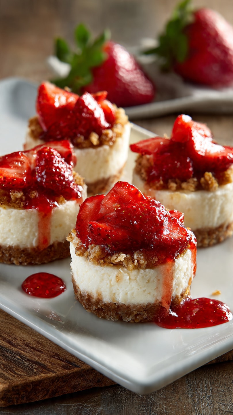 Strawberry Crunch Cheesecake Bites