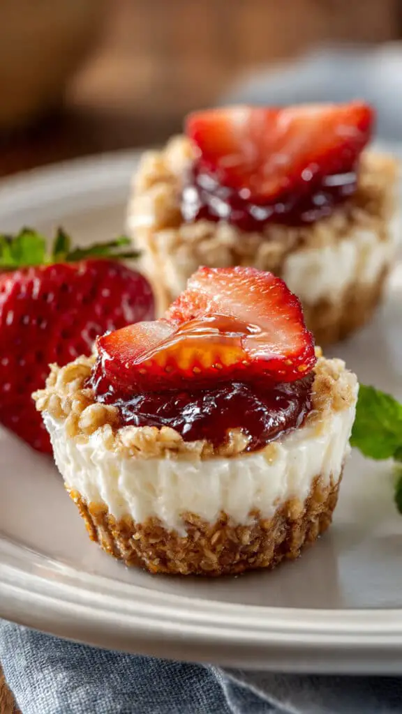 Strawberry Crunch Cheesecake Bites