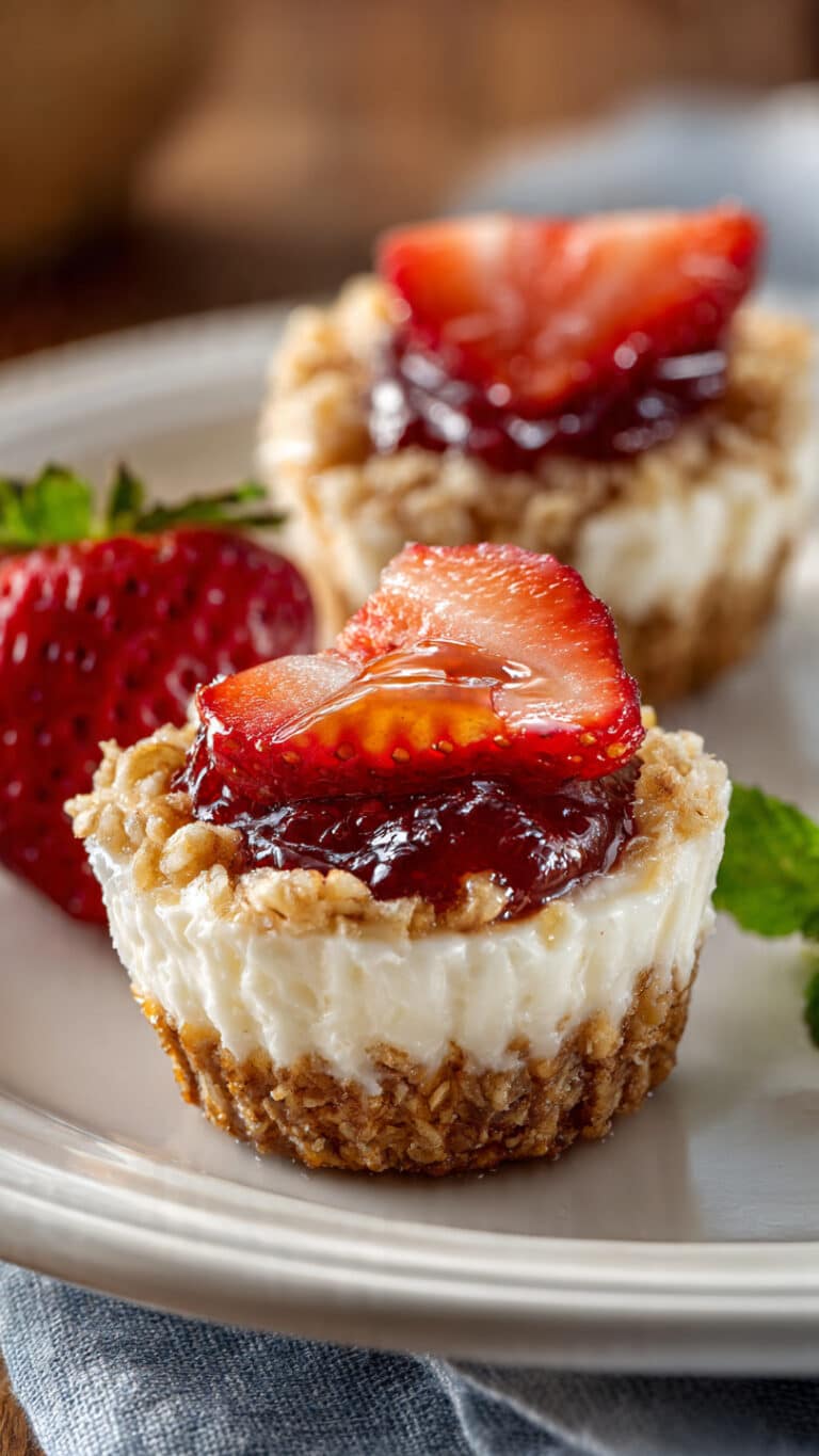 Strawberry Crunch Cheesecake Bites