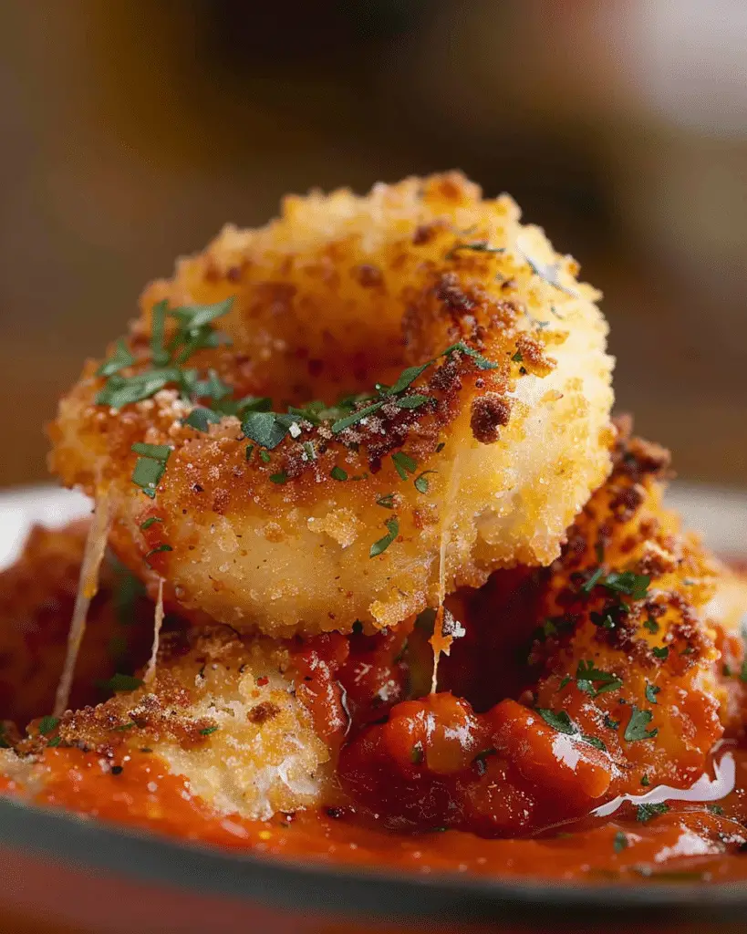 Stuffed Pizza Onion Rings