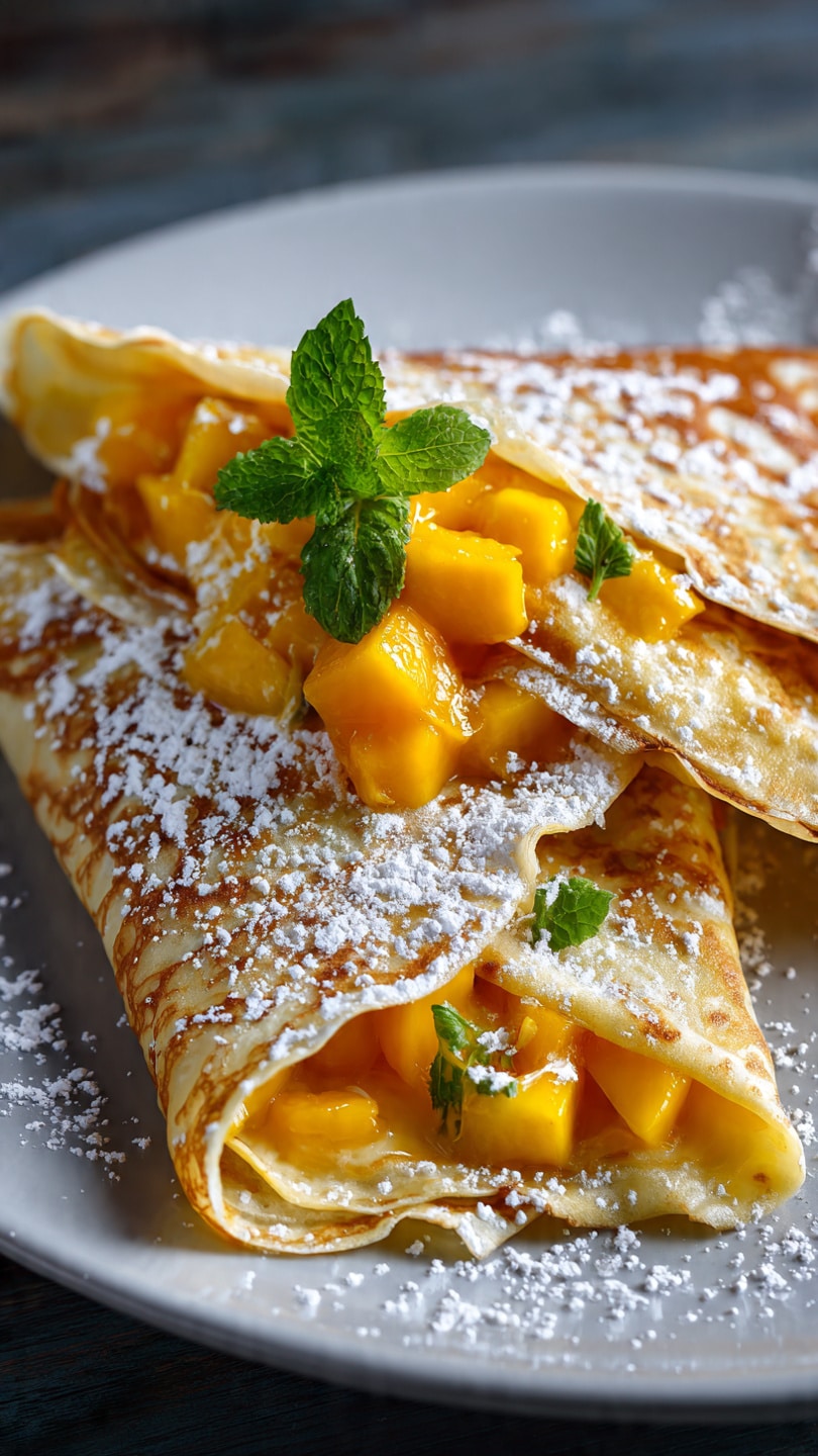 Tropical Mango Coconut Crêpes