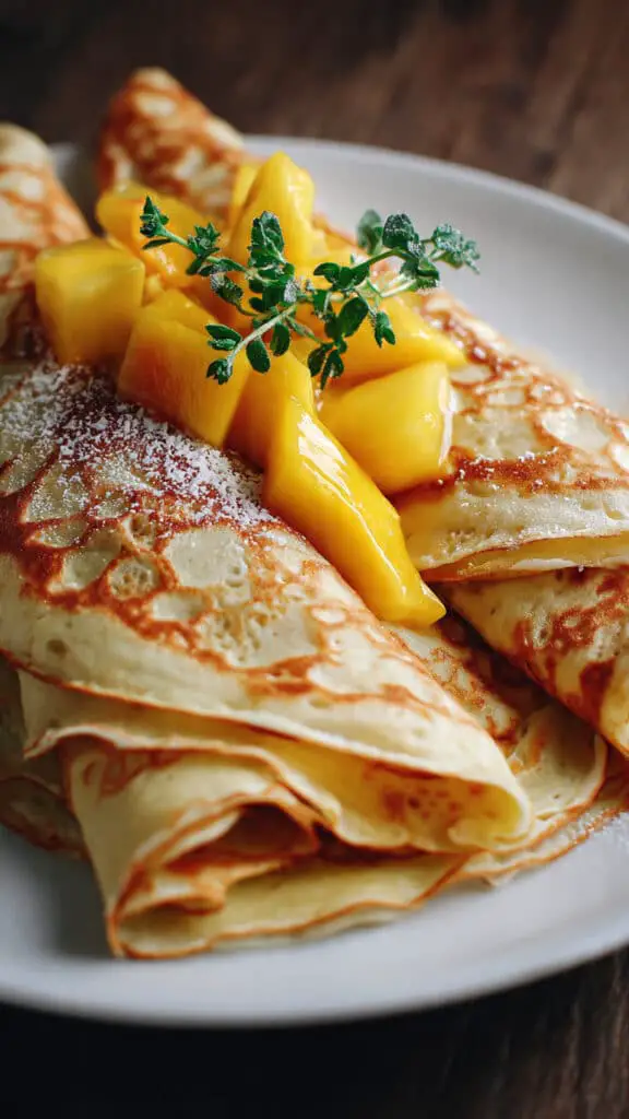 Tropical Mango Coconut Crêpes