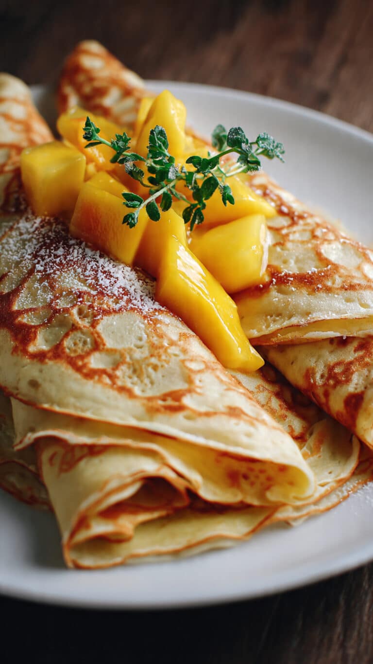 Tropical Mango Coconut Crêpes