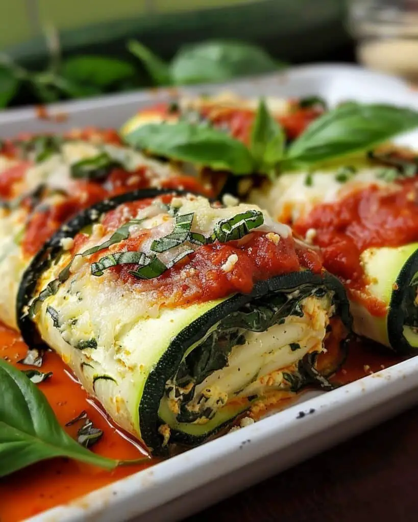 Vegan Zucchini Spinach Rollatini