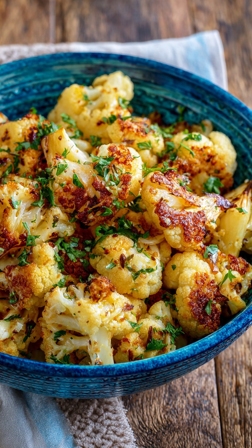 Roasted Cauliflower And Garlic Bowl
