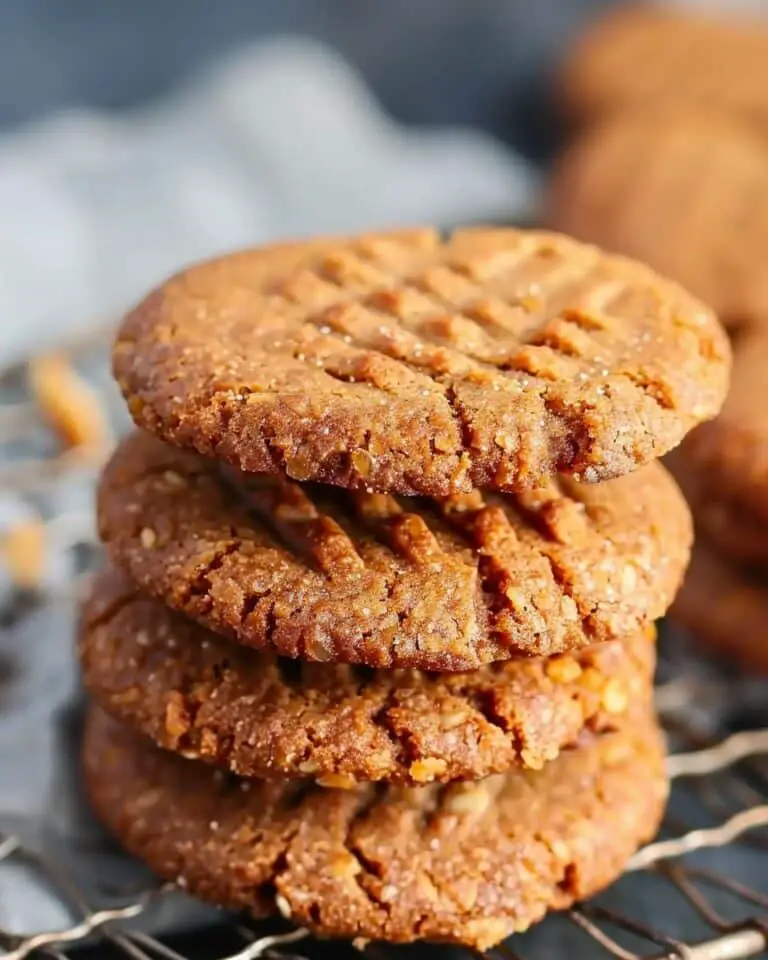 2 Ingredient Peanut Butter Cookies (No Eggs, No Flour)