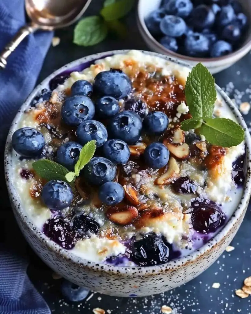 Baked Blueberry Cottage Cheese Breakfast Bowls