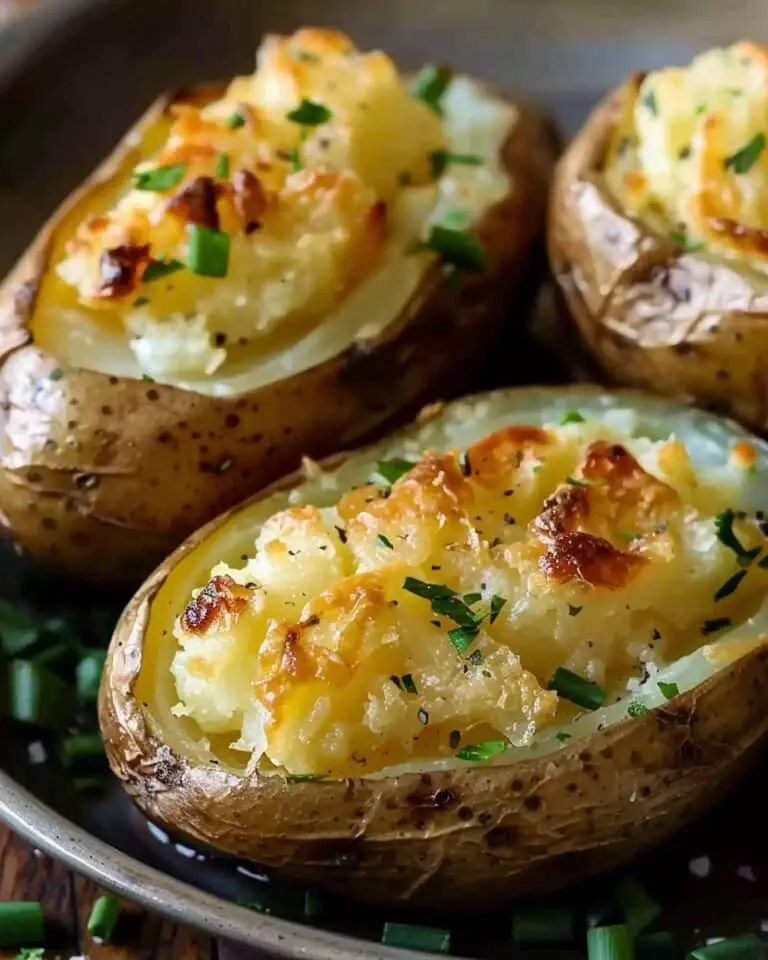 Classic Oven-Baked Potato With Fluffy Center And Crispy Skin