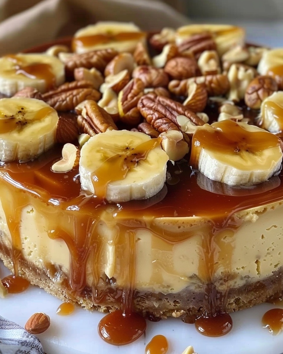 Banana Caramel Nut Cheesecake