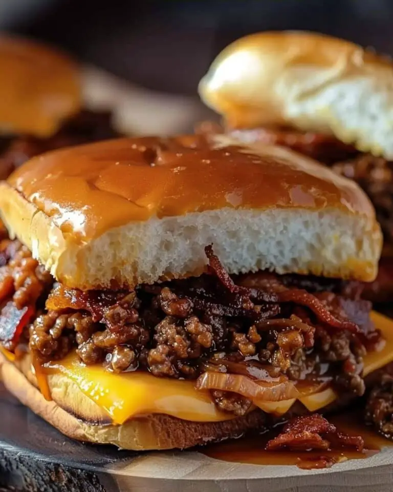 Double Bourbon Cheeseburger Sloppy Joe Melt